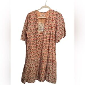 Emerson Fry Pink Floral Midi Dress